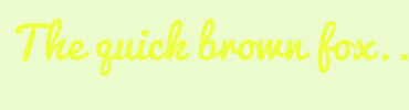 Image with Font Color EEFF41 and Background Color ECFBCB